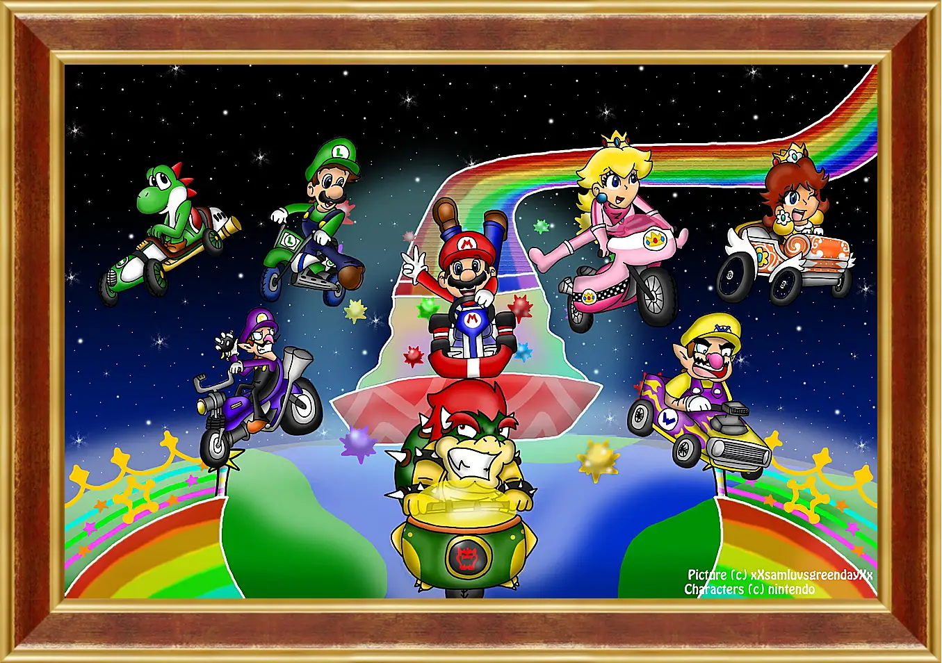 Картина в раме - Mario Kart Wii
