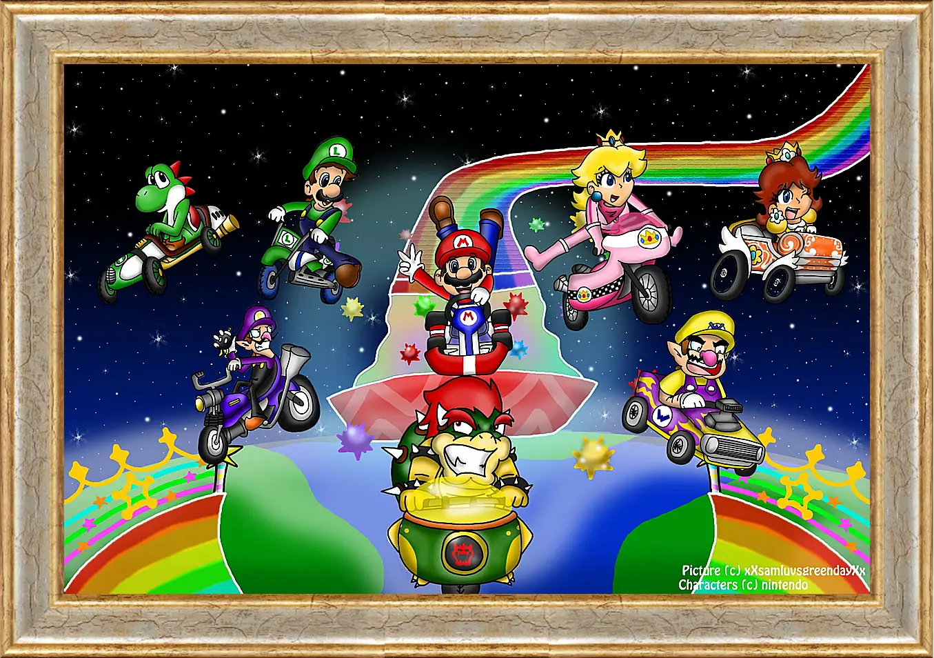 Картина в раме - Mario Kart Wii
