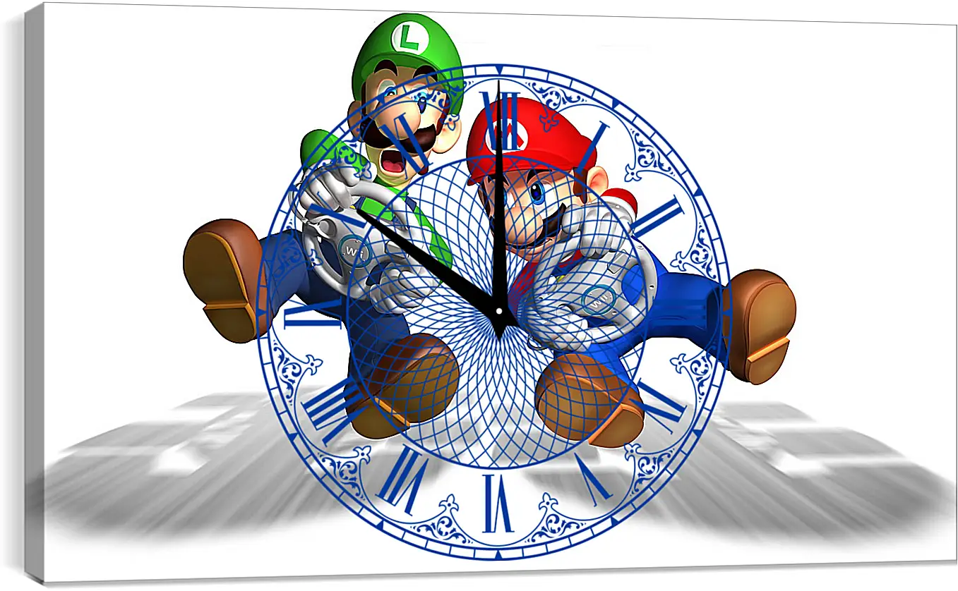 Часы картина - Mario Kart Wii
