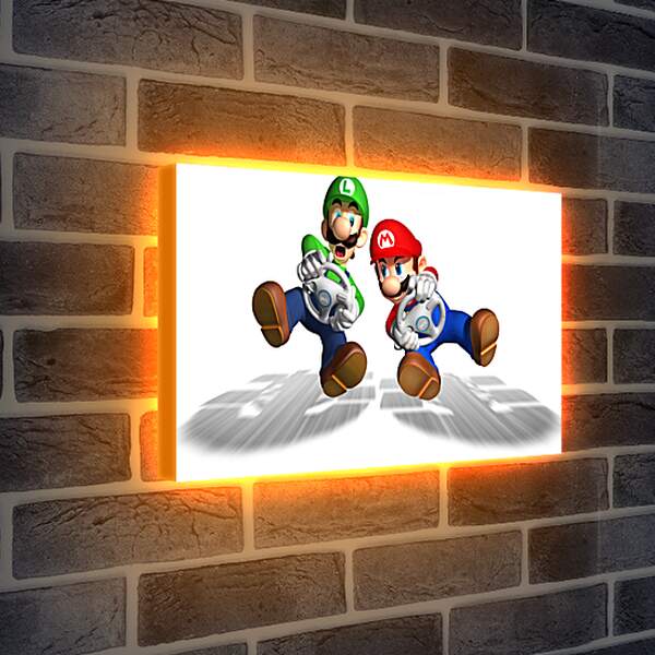 Лайтбокс световая панель - Mario Kart Wii
