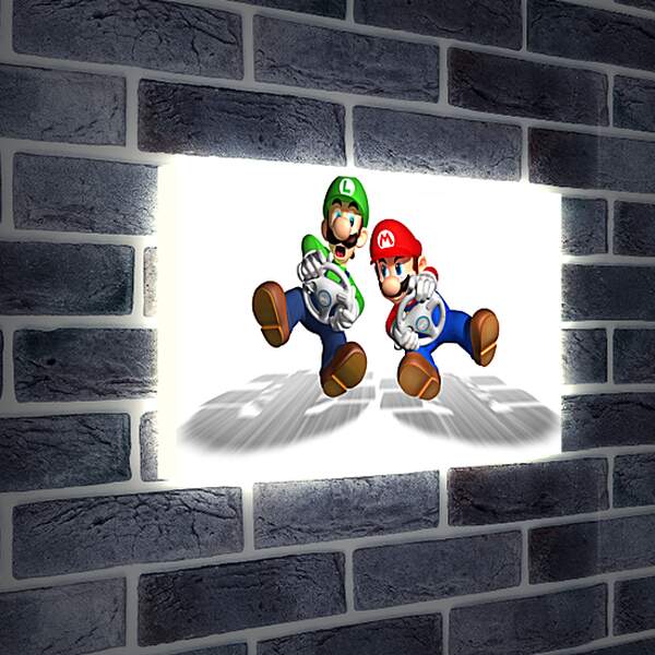 Лайтбокс световая панель - Mario Kart Wii
