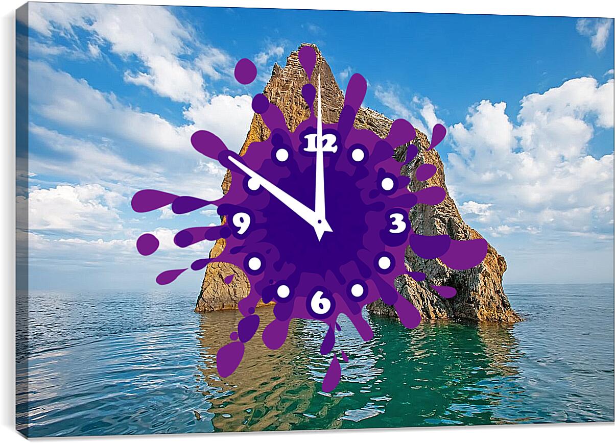 Часы картина - Скала Золотые Ворота. Крым