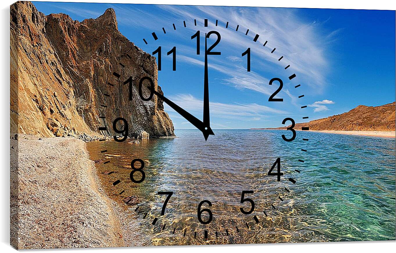 Часы картина - Мыс песчаный. Крым