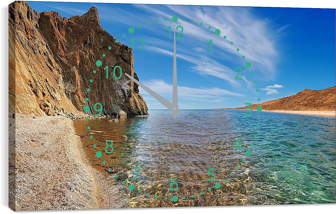 Часы картина - Мыс песчаный. Крым