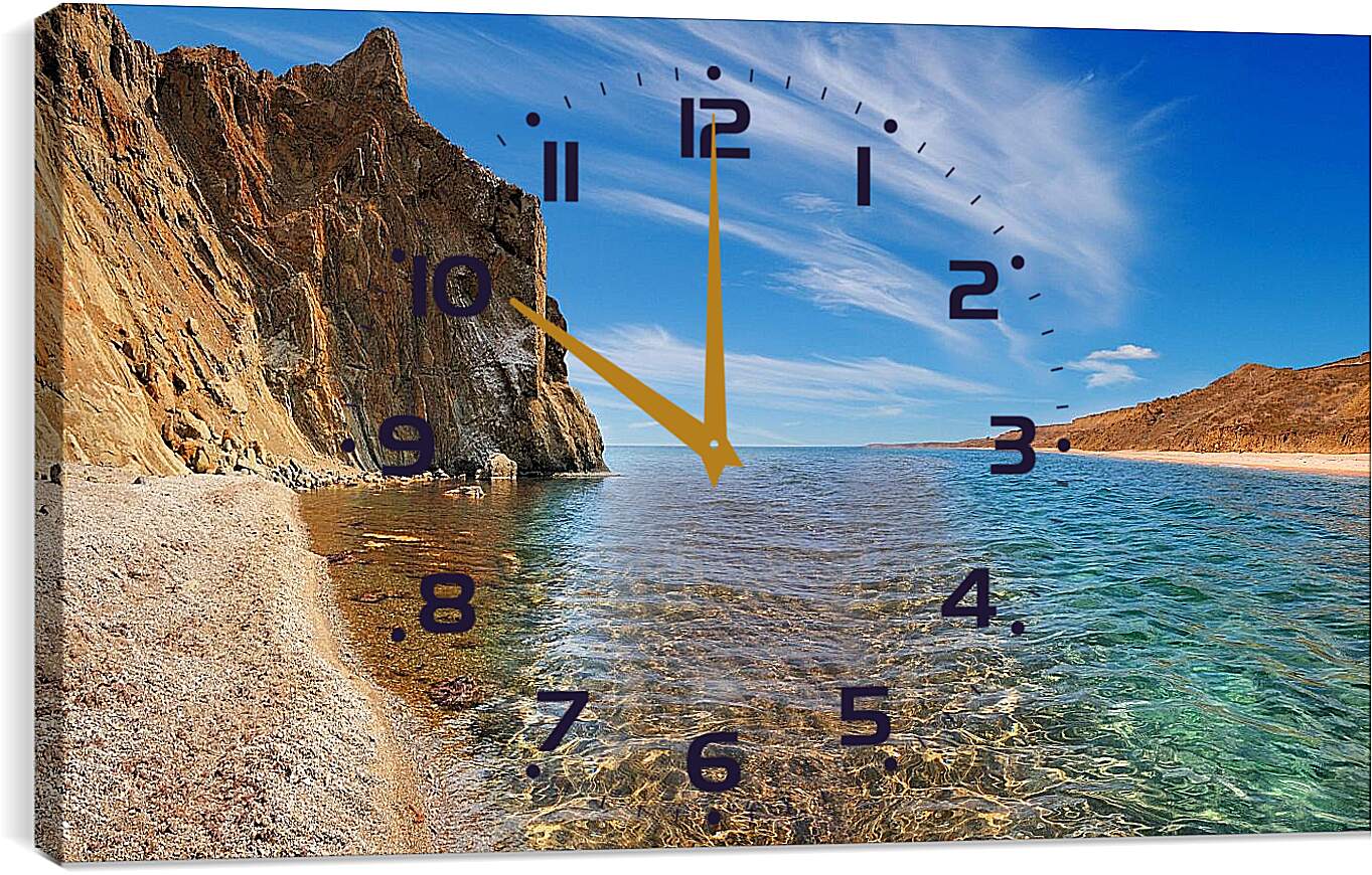 Часы картина - Мыс песчаный. Крым