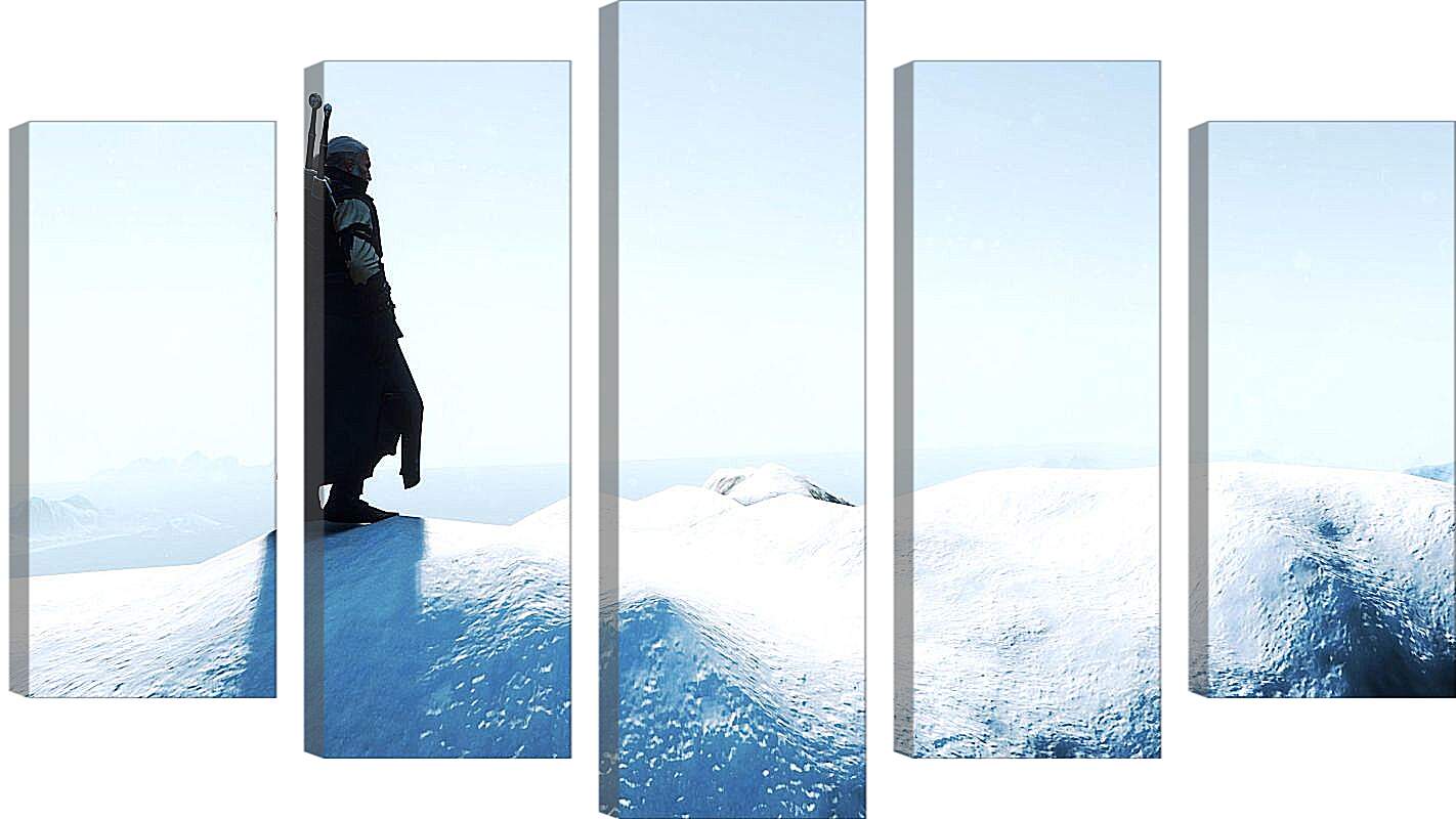 Модульная картина - The Witcher 3 (Ведьмак), Геральт на снежной вершине