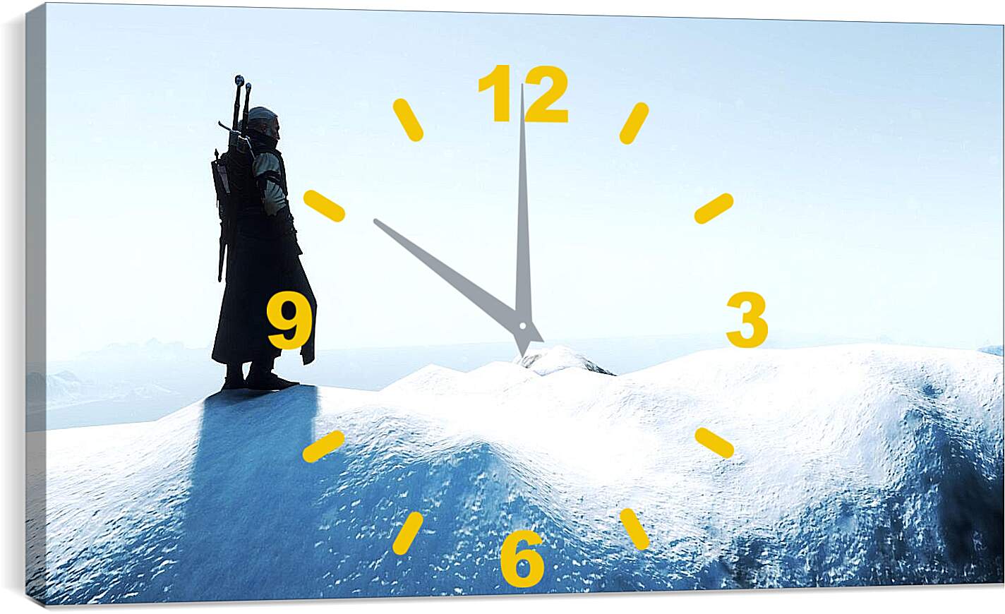 Часы картина - The Witcher 3 (Ведьмак), Геральт на снежной вершине