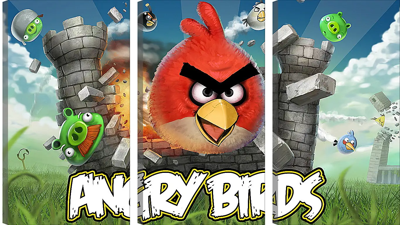 Модульная картина - Angry Birds
