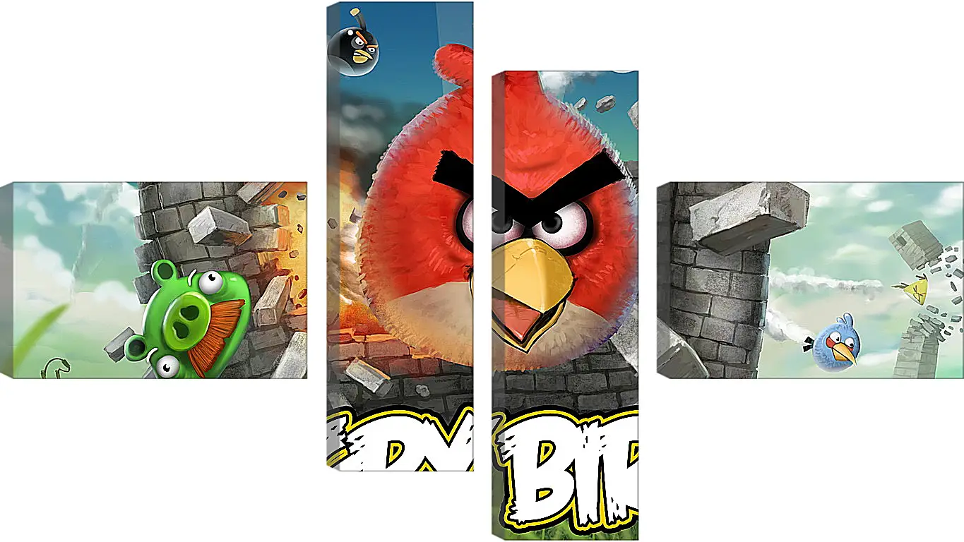 Модульная картина - Angry Birds
