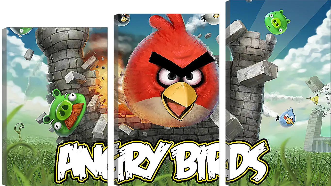 Модульная картина - Angry Birds
