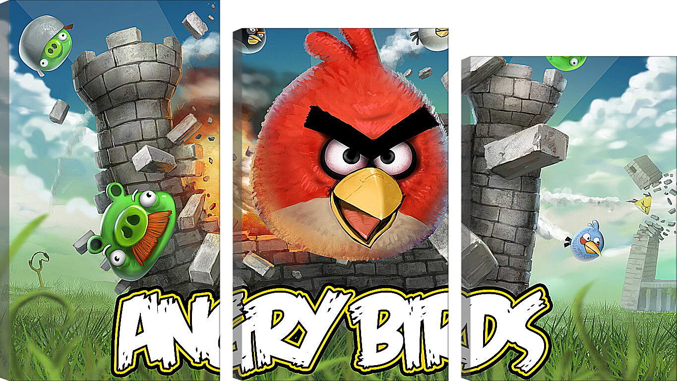 Модульная картина - Angry Birds
