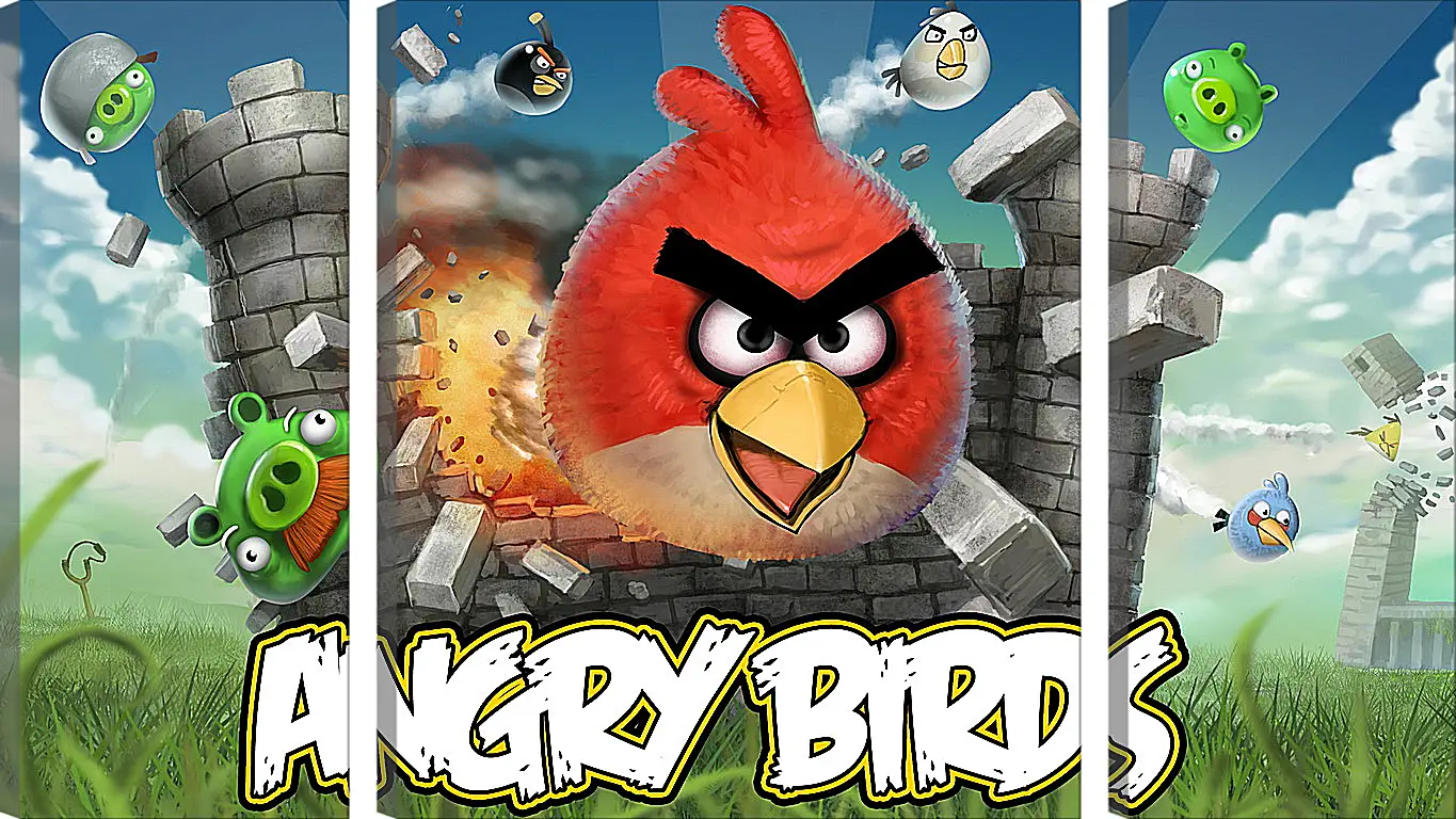 Модульная картина - Angry Birds
