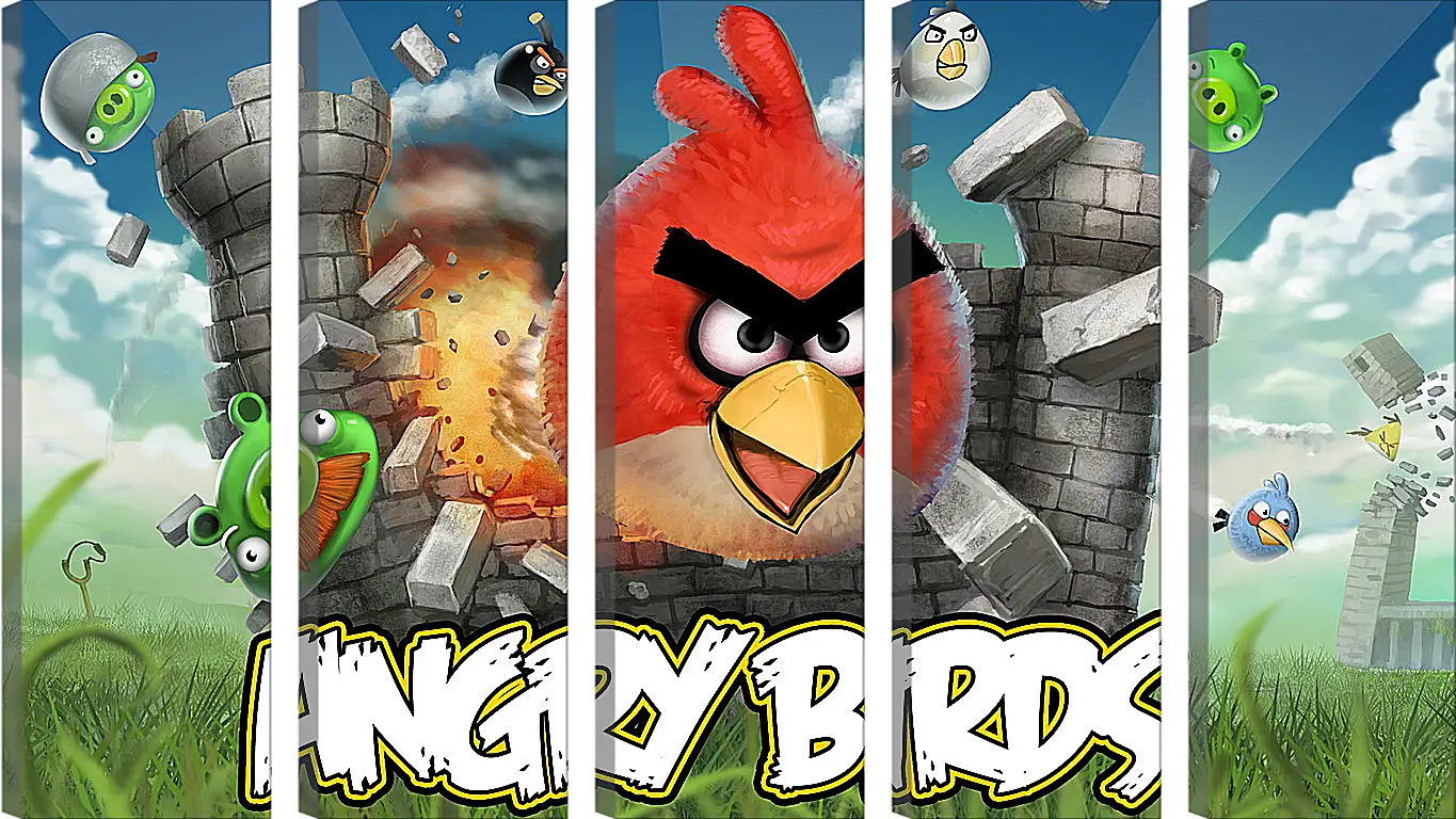 Модульная картина - Angry Birds
