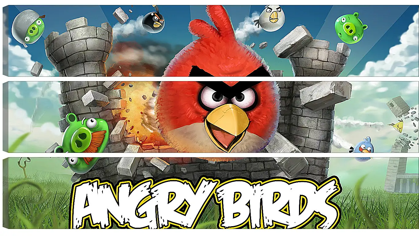 Модульная картина - Angry Birds
