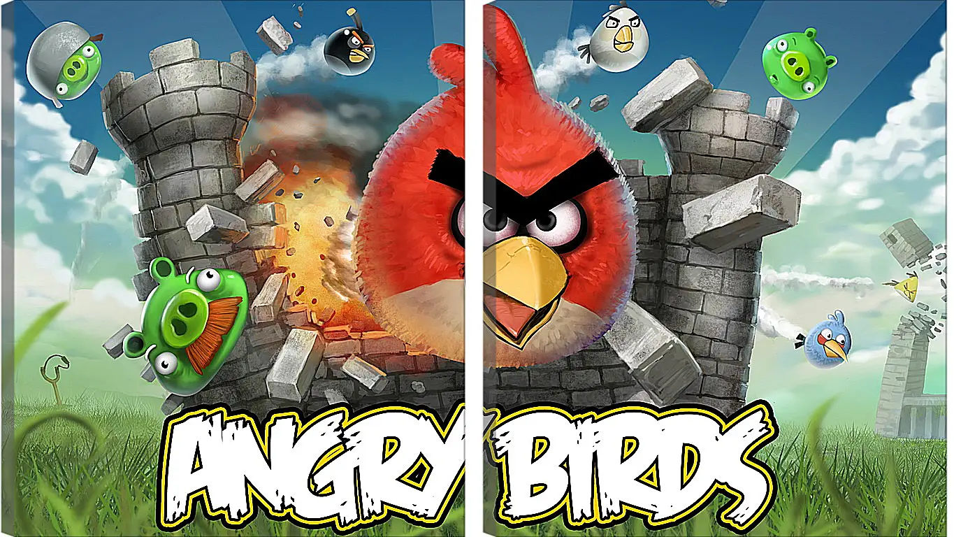 Модульная картина - Angry Birds
