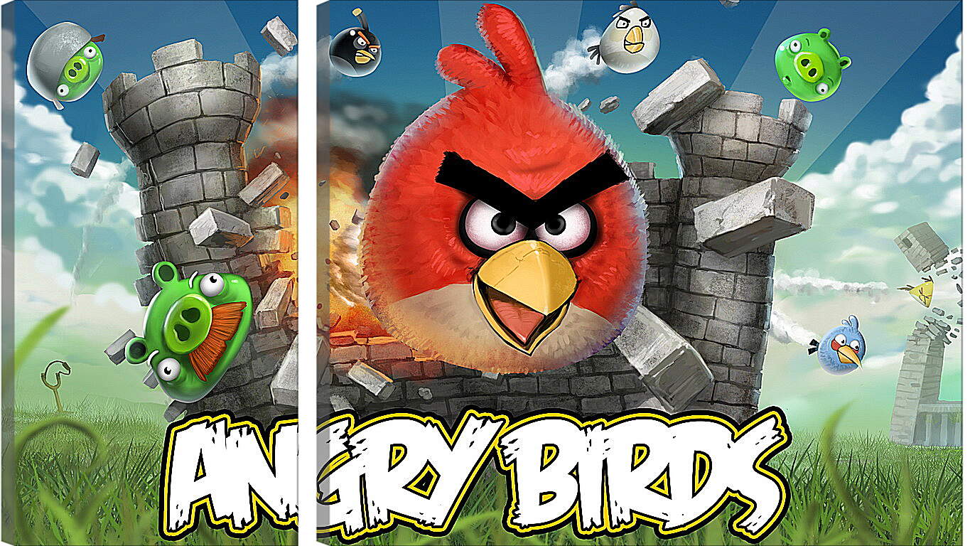 Модульная картина - Angry Birds
