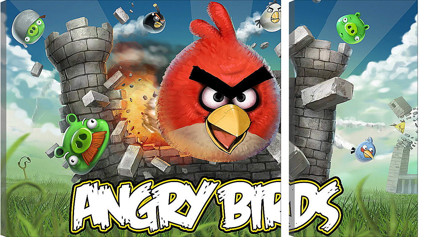 Модульная картина - Angry Birds
