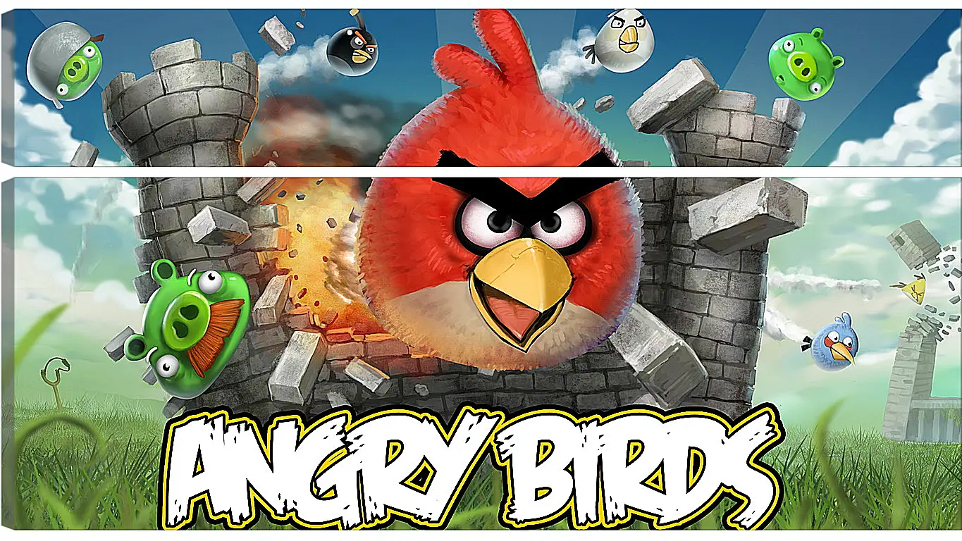 Модульная картина - Angry Birds
