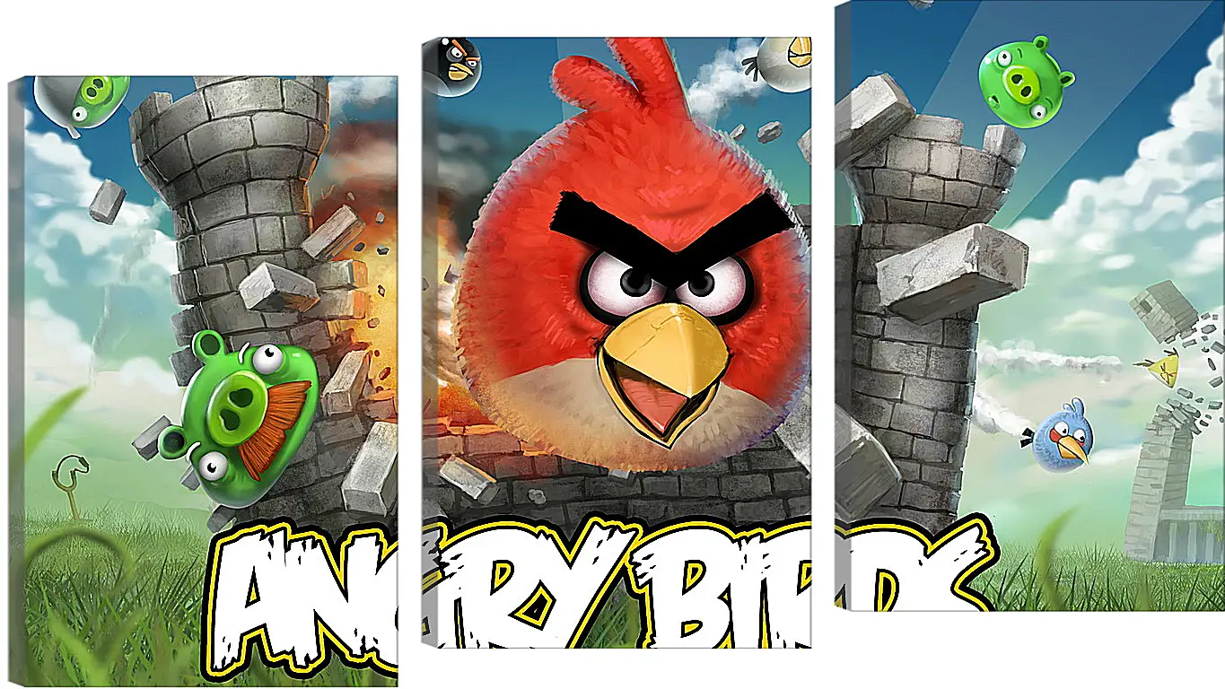 Модульная картина - Angry Birds
