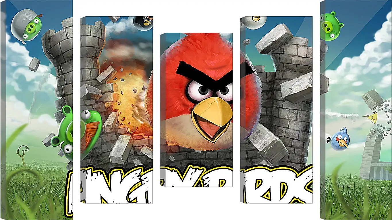 Модульная картина - Angry Birds
