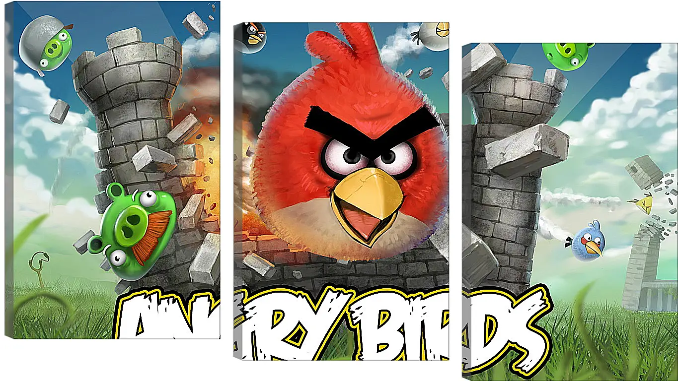 Модульная картина - Angry Birds
