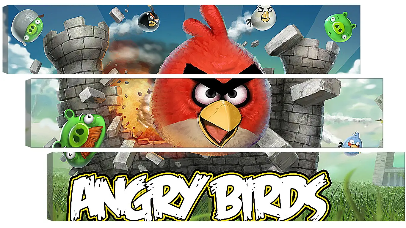 Модульная картина - Angry Birds
