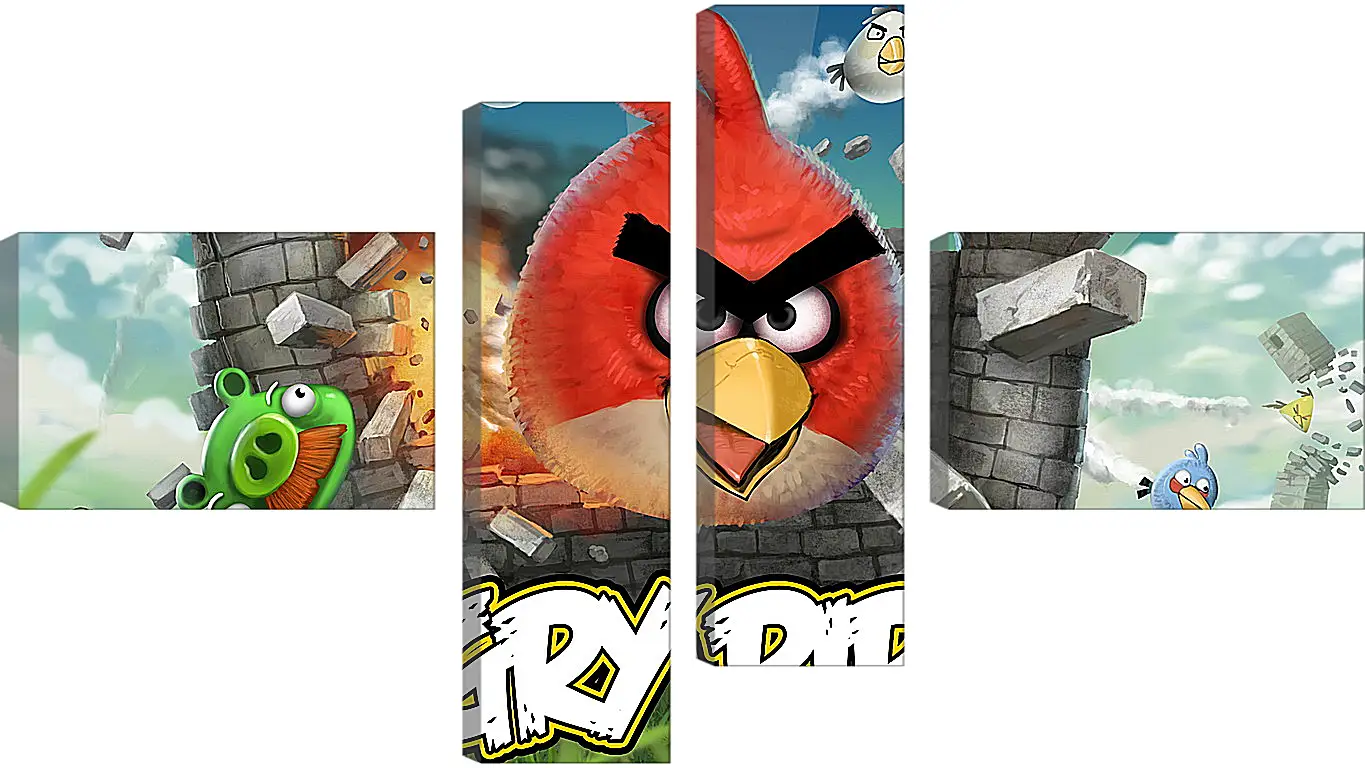 Модульная картина - Angry Birds
