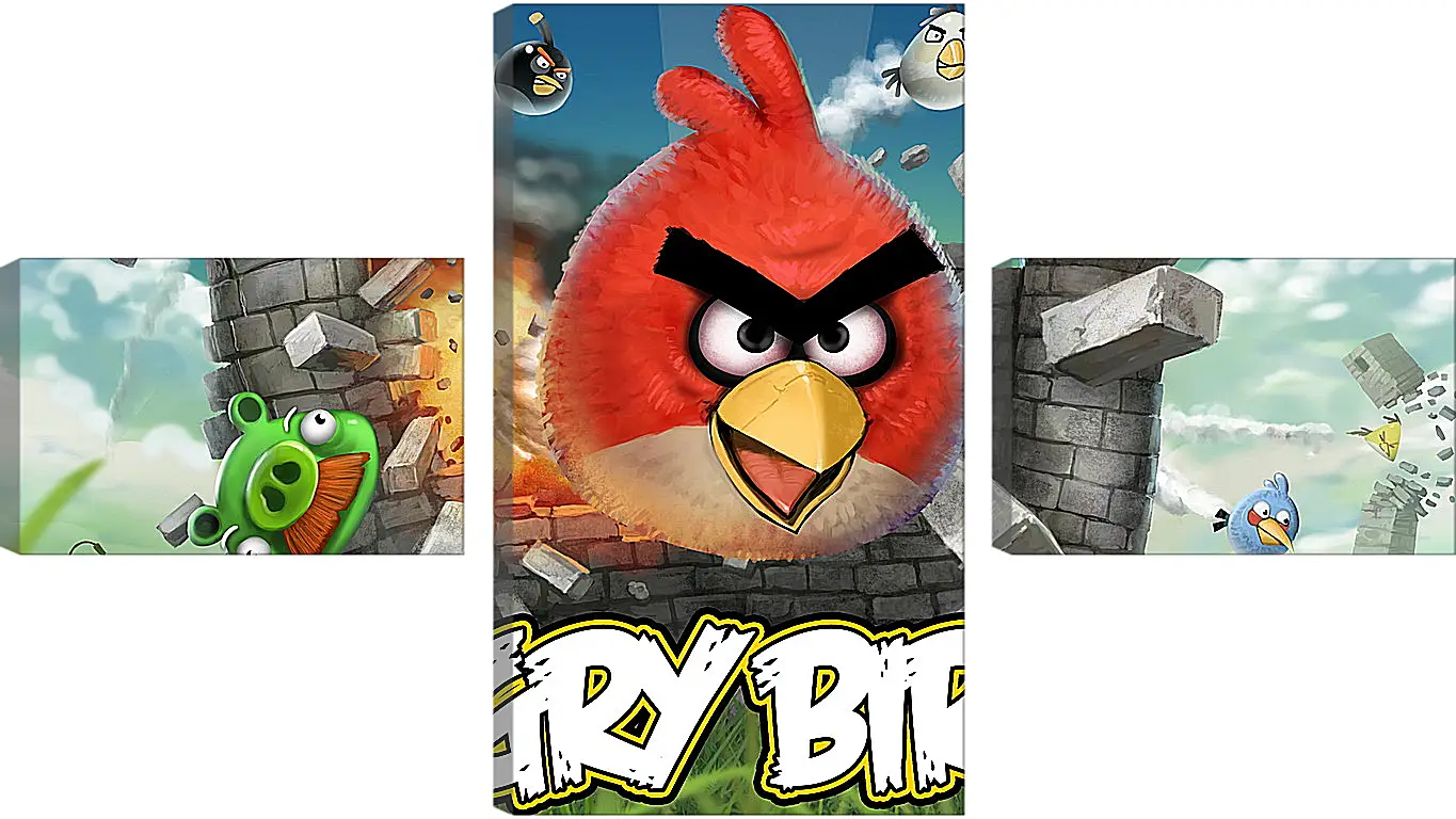 Модульная картина - Angry Birds
