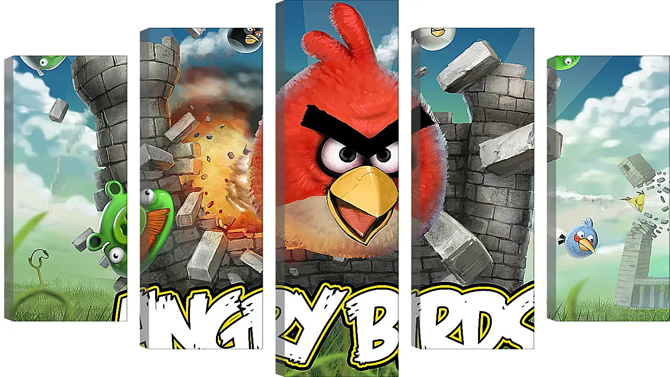 Модульная картина - Angry Birds
