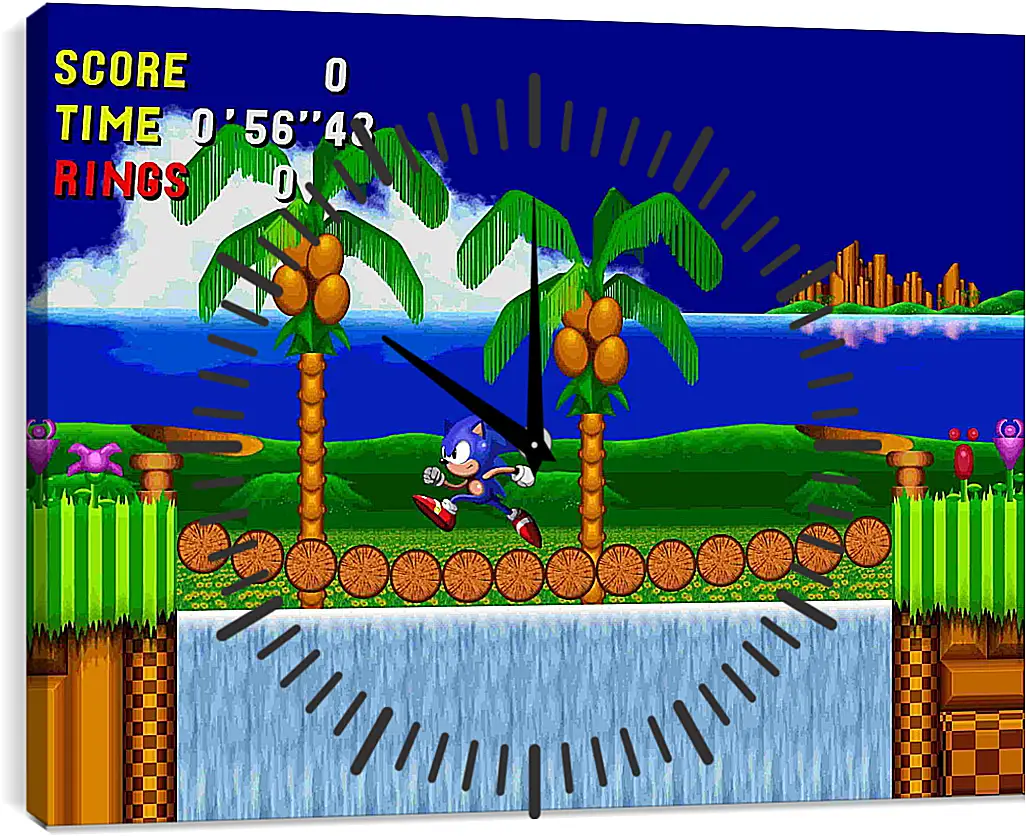 Часы картина - Sonic The Hedgehog 2
