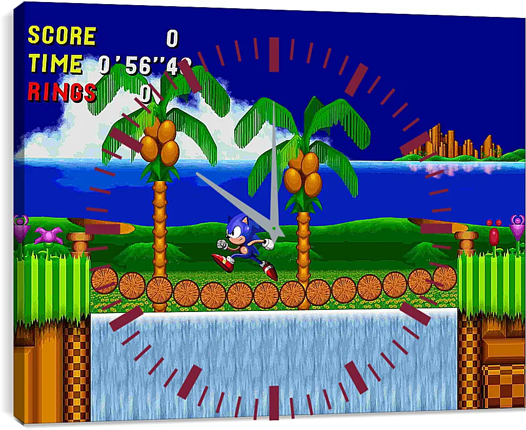 Часы картина - Sonic The Hedgehog 2
