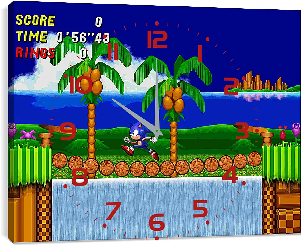 Часы картина - Sonic The Hedgehog 2
