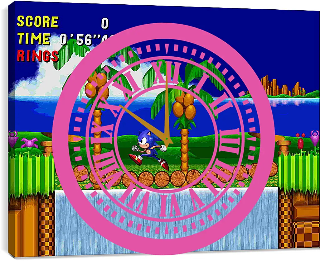 Часы картина - Sonic The Hedgehog 2
