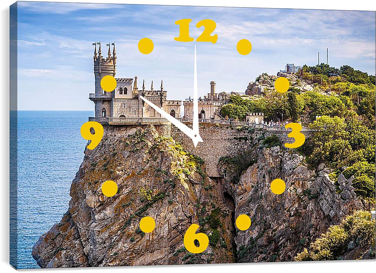 Часы картина - Ласточкино гнездо. Крым