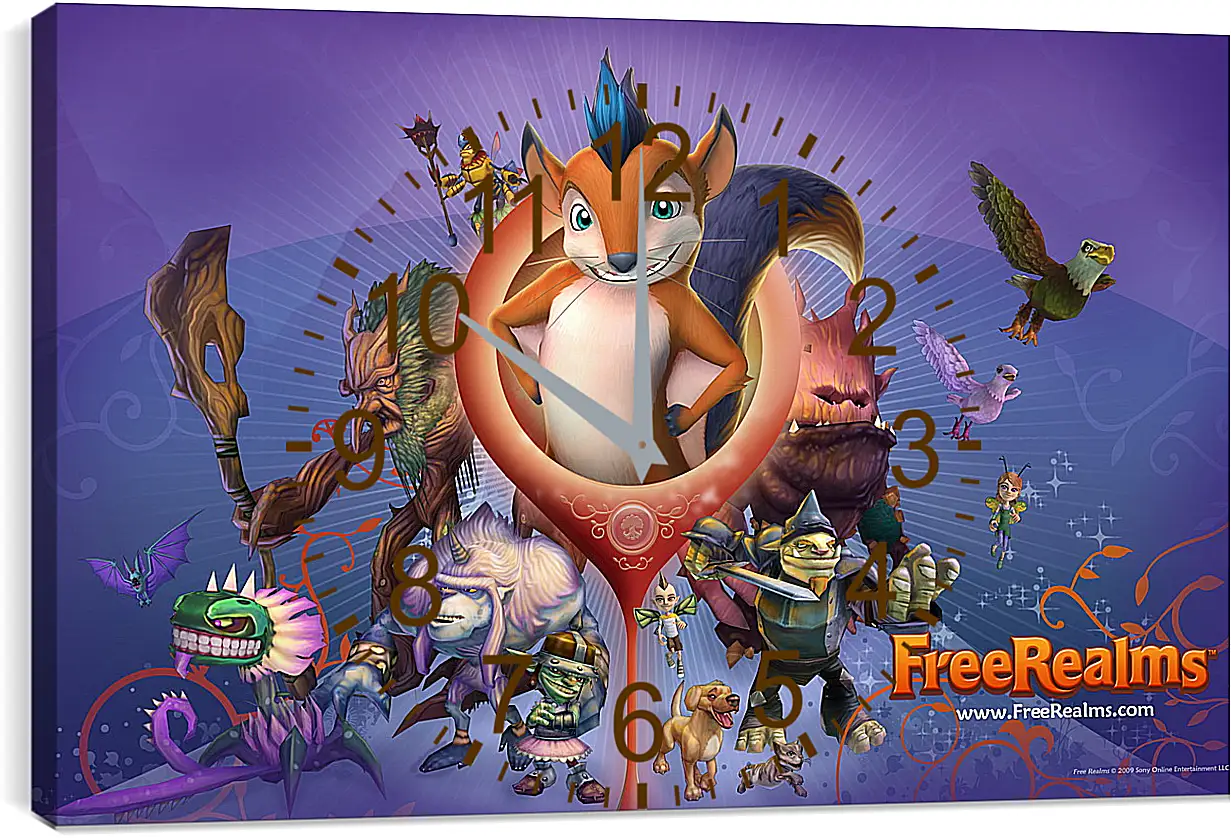 Часы картина - Free Realms
