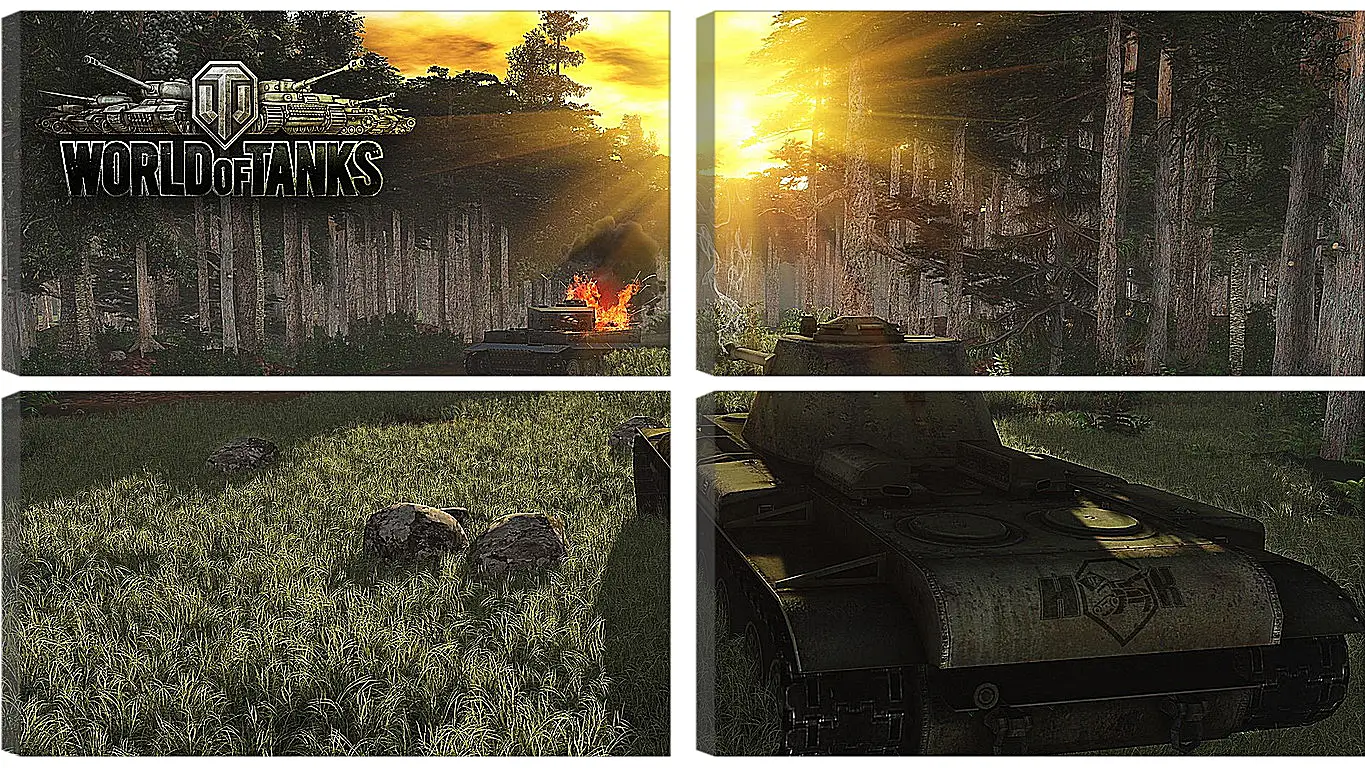 Модульная картина - World Of Tanks
