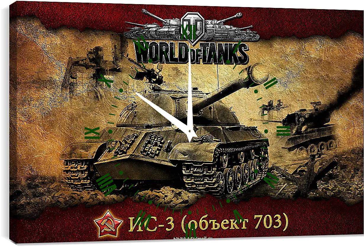 Часы картина - World Of Tanks