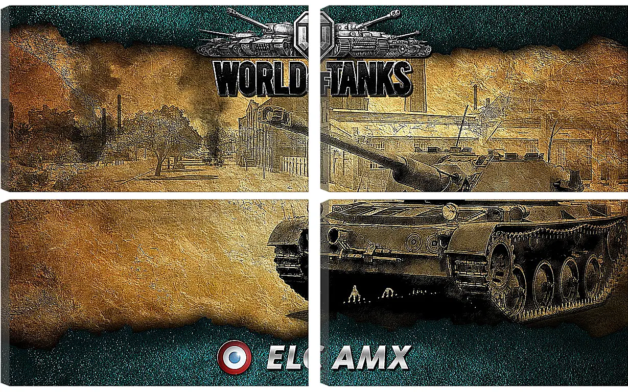 Модульная картина - World Of Tanks