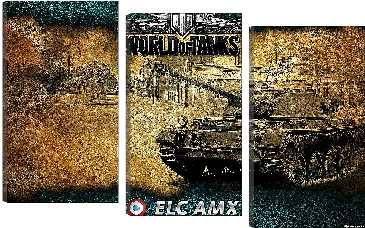 Модульная картина - World Of Tanks