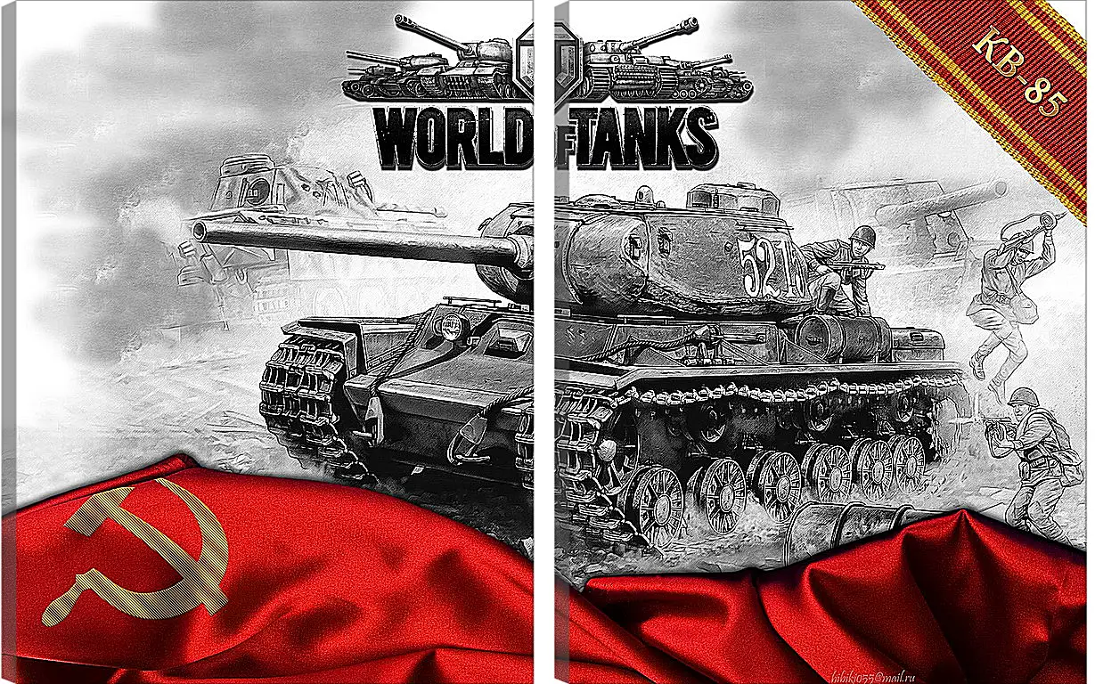 Модульная картина - World Of Tanks