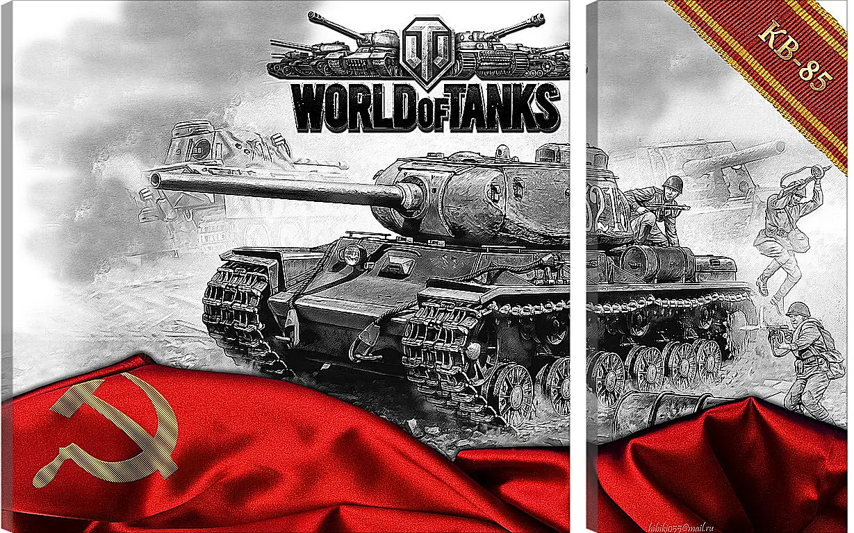 Модульная картина - World Of Tanks