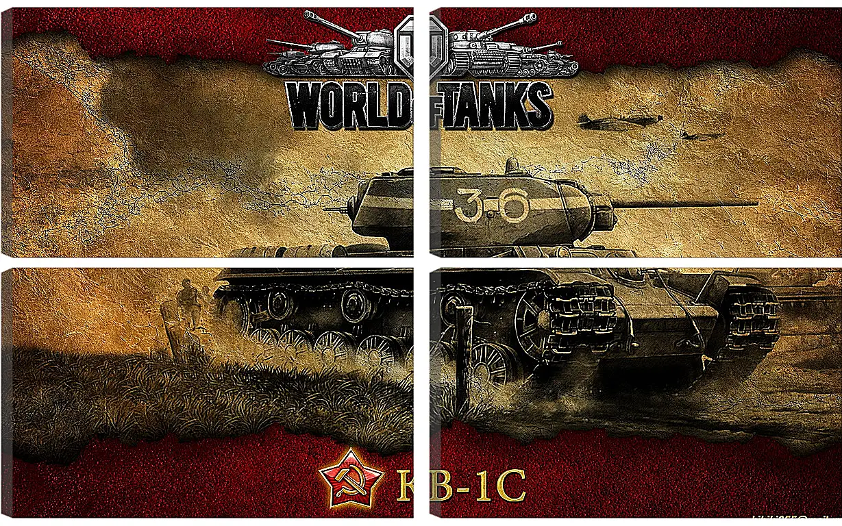 Модульная картина - World Of Tanks