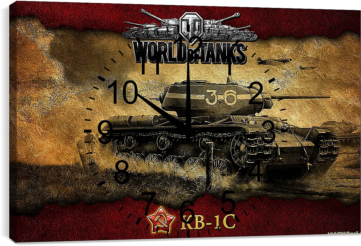 Часы картина - World Of Tanks