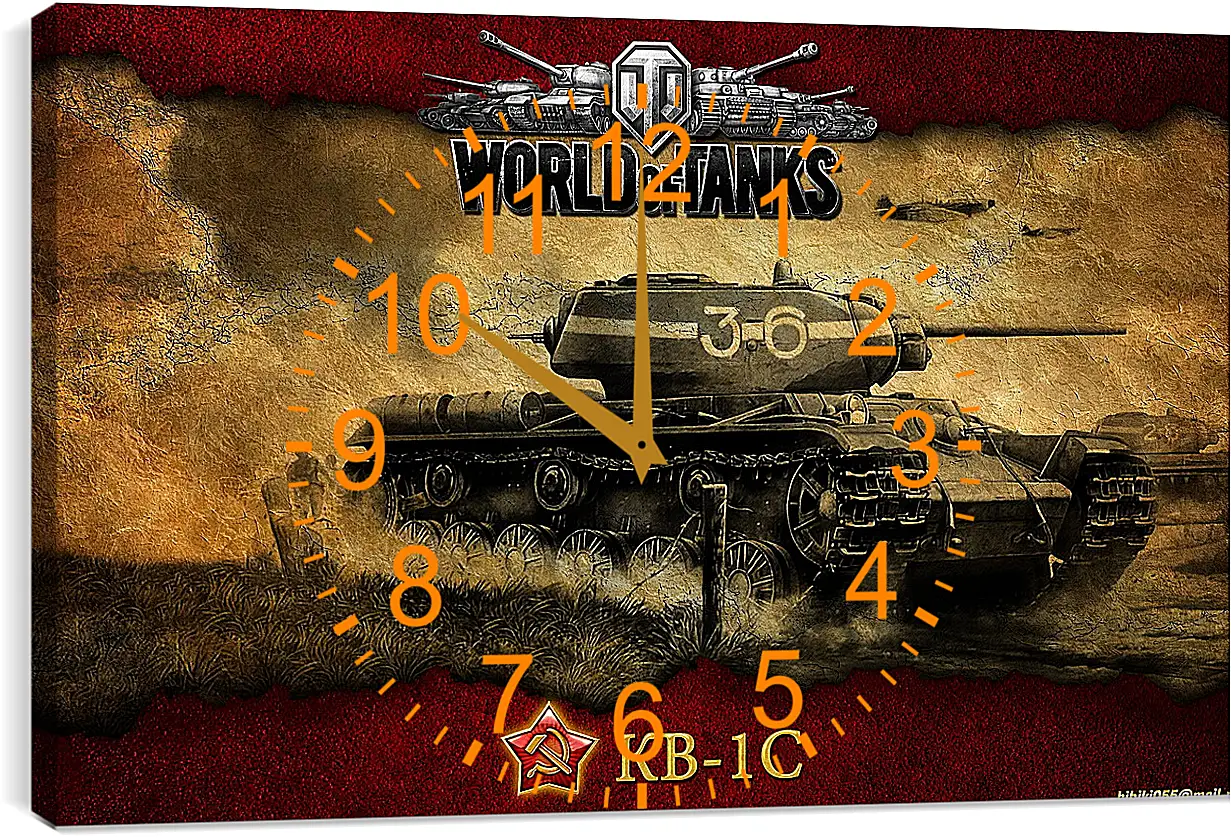 Часы картина - World Of Tanks