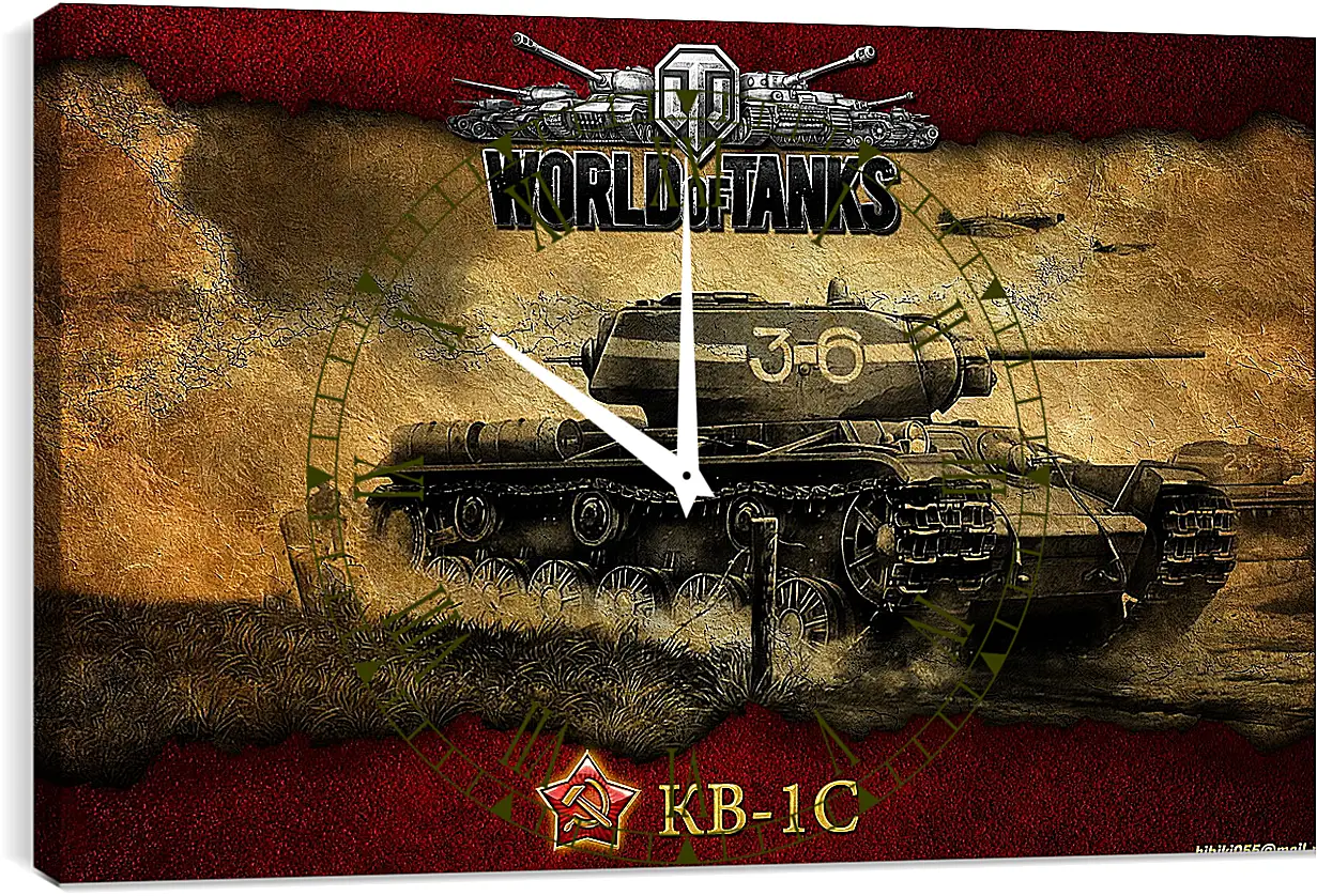 Часы картина - World Of Tanks