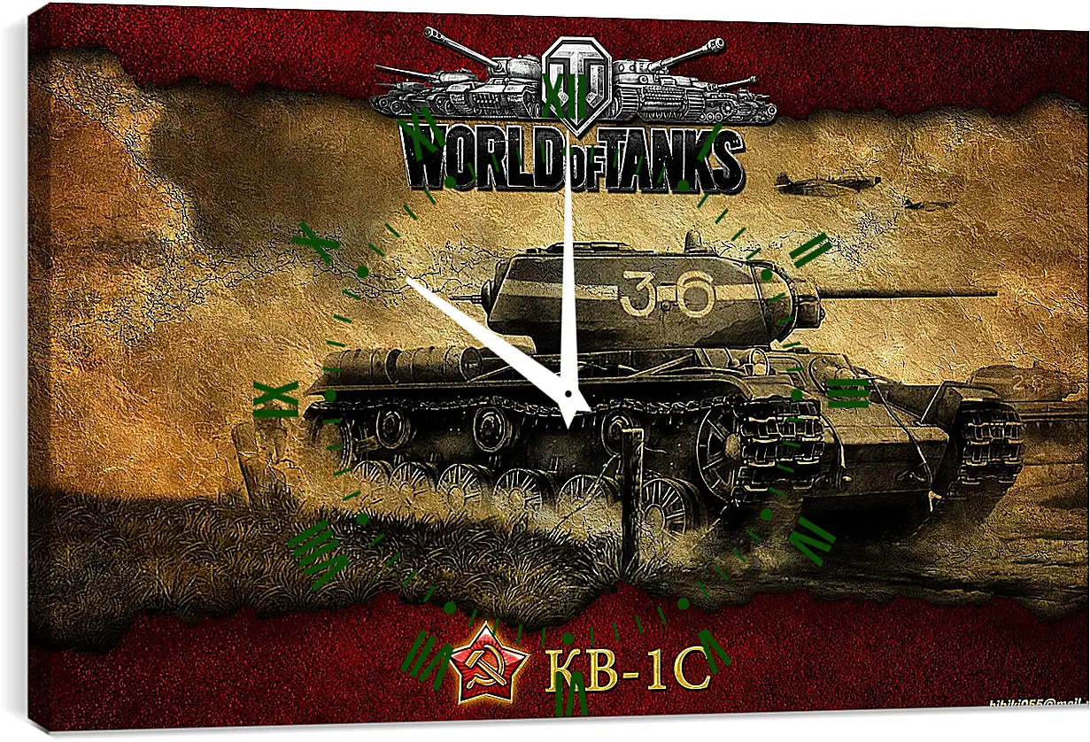 Часы картина - World Of Tanks