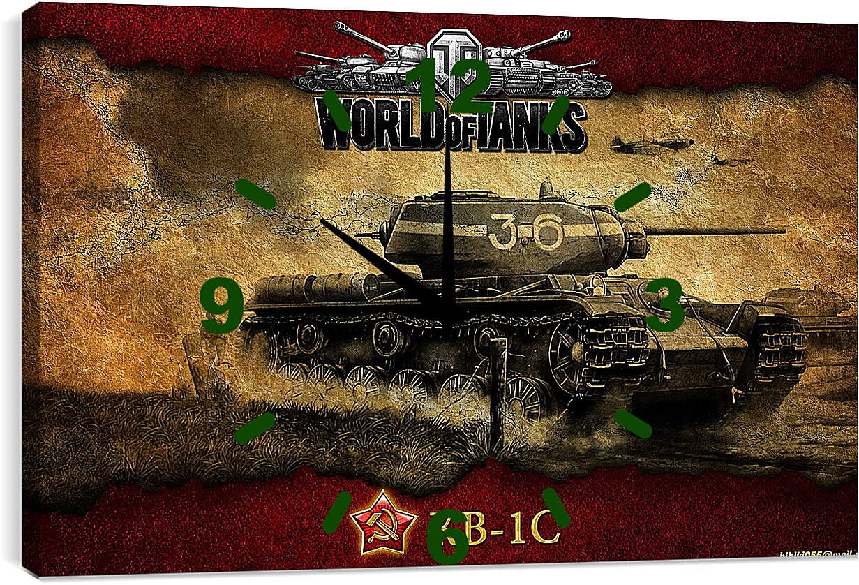 Часы картина - World Of Tanks