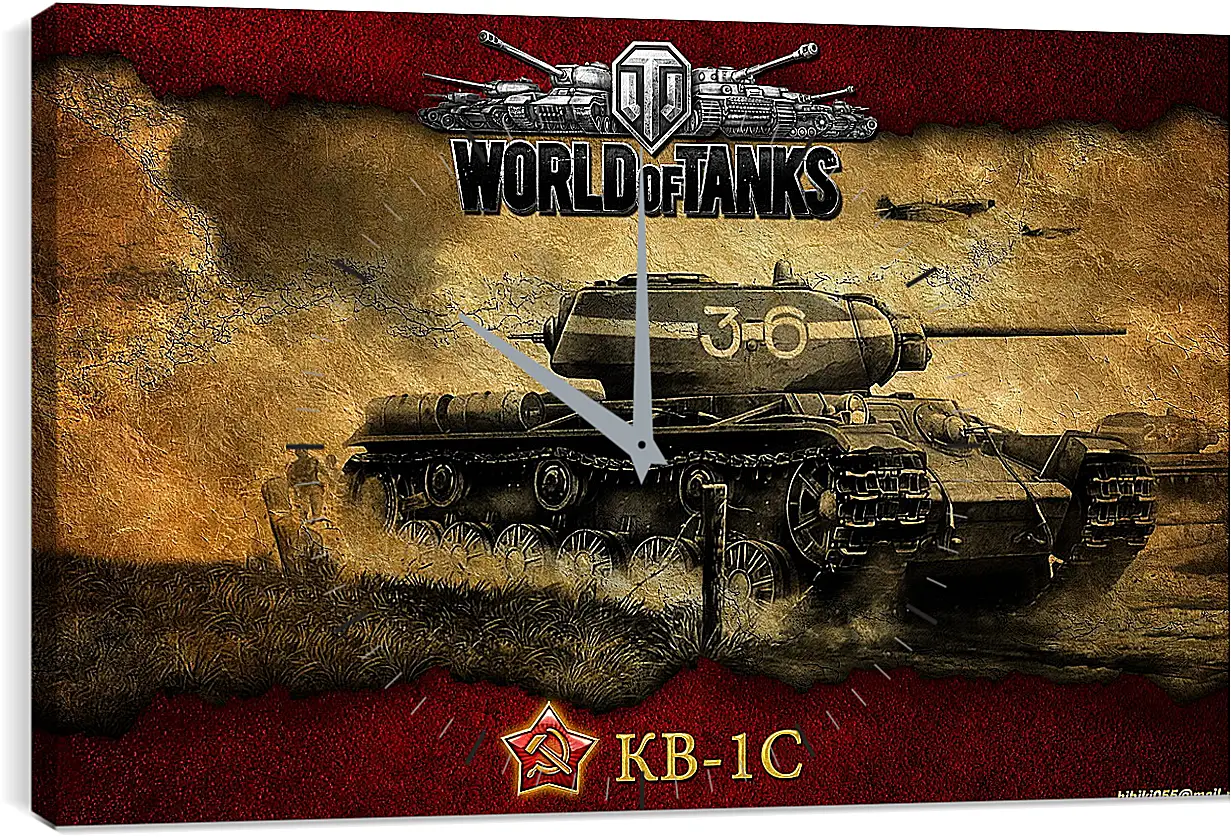 Часы картина - World Of Tanks