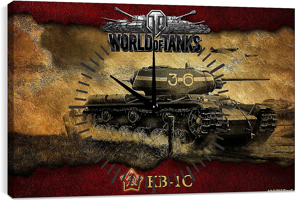 Часы картина - World Of Tanks