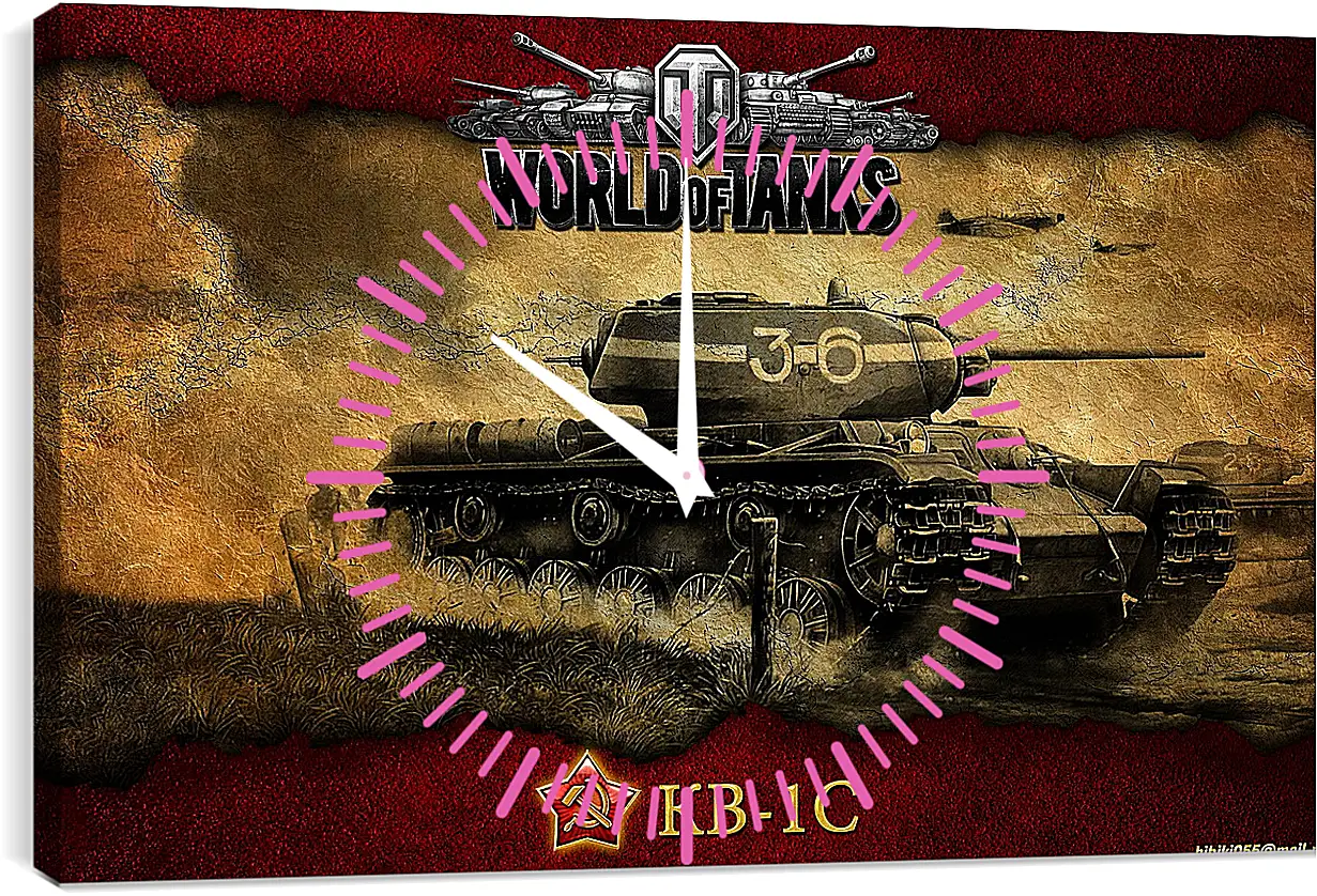 Часы картина - World Of Tanks